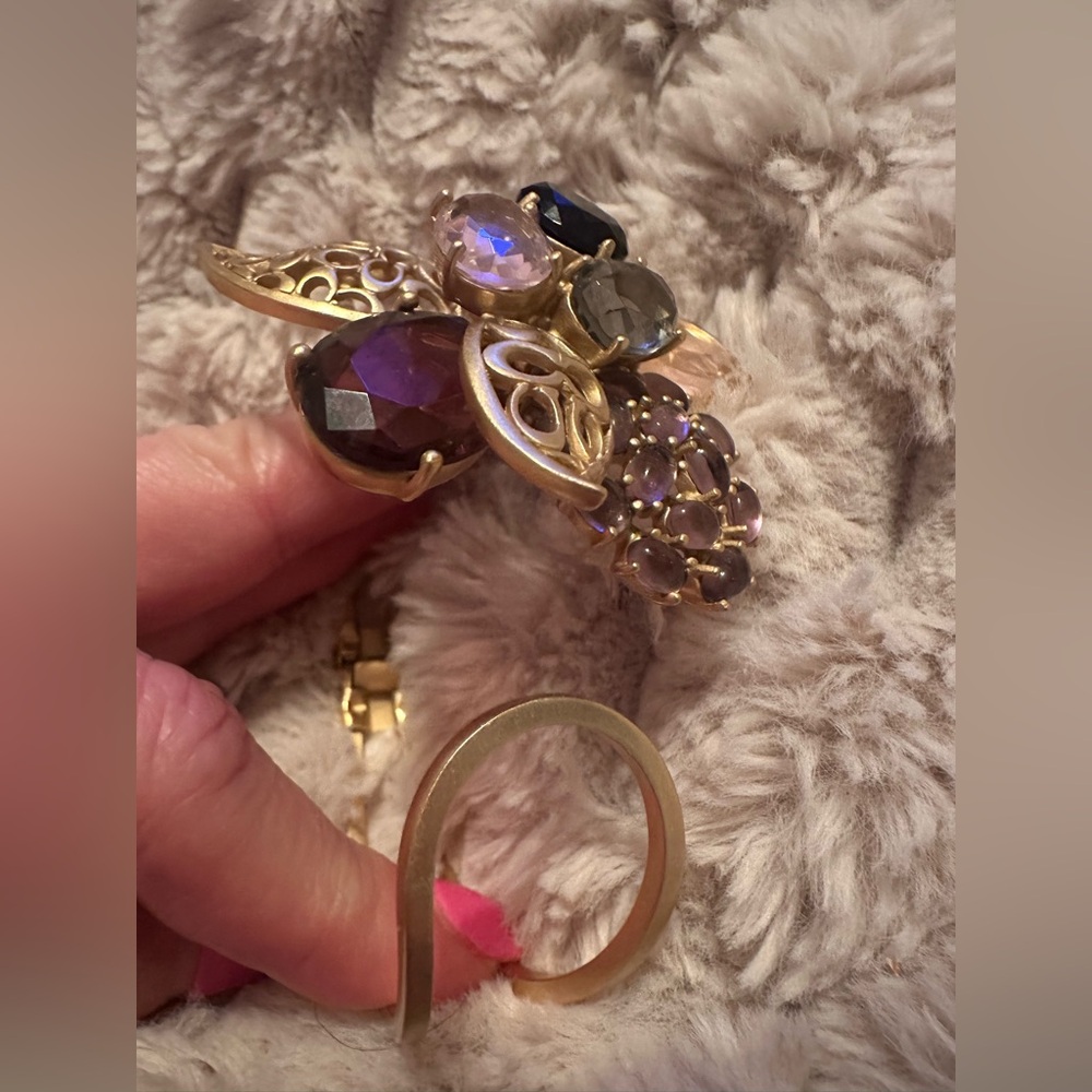 New Authentic Coach Vintage Elegant Gold and Purple Gemstone Women's Bracelet! - Picture 6 of 6